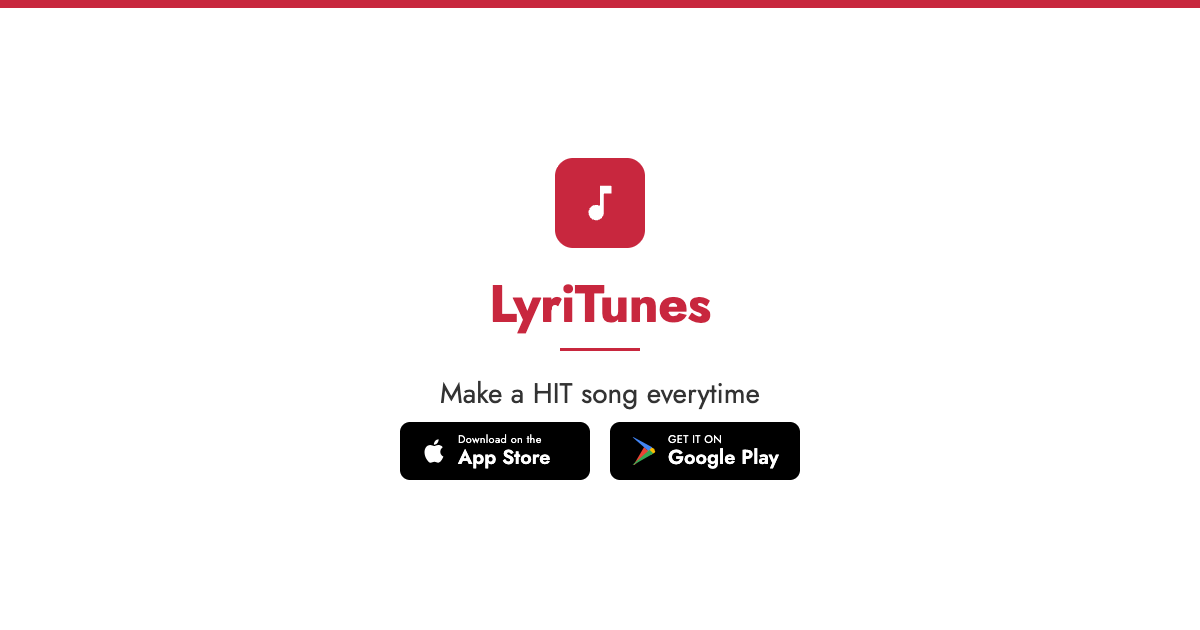 LyriTunes - AI Generated Lyrics